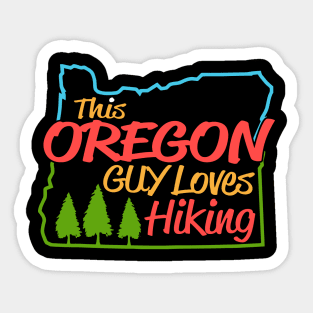 This Oregon Guy Loves Hiking Gift Sticker